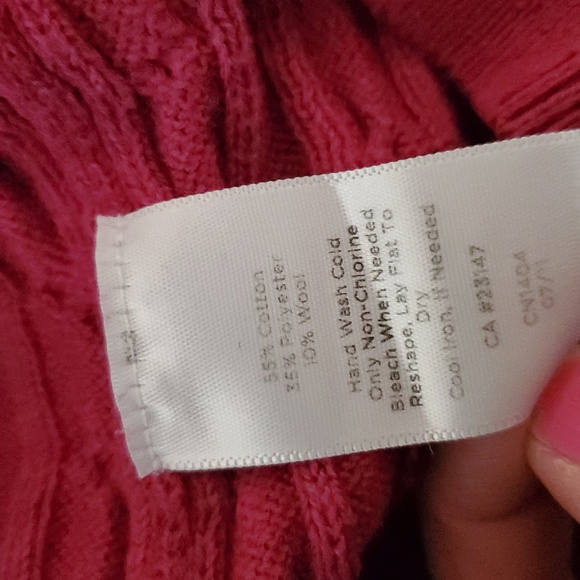 Talbots Cable Knit Button Shoulder Sweater Size XL - Picture 12 of 15